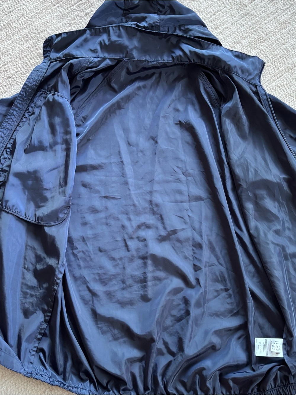 Navy Hooded Windbreaker Running Jacket - Chicago Marathon - Picture 10 of 12